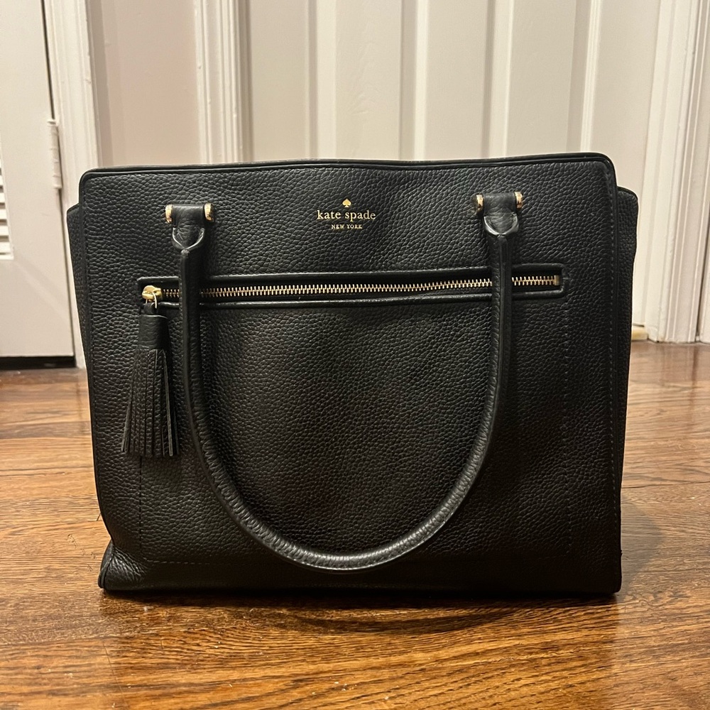 Kate Spade Black Pebbled Tote